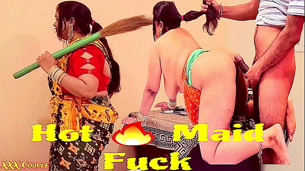 In winter,  I caught my beautiful maid and fucked her hard.